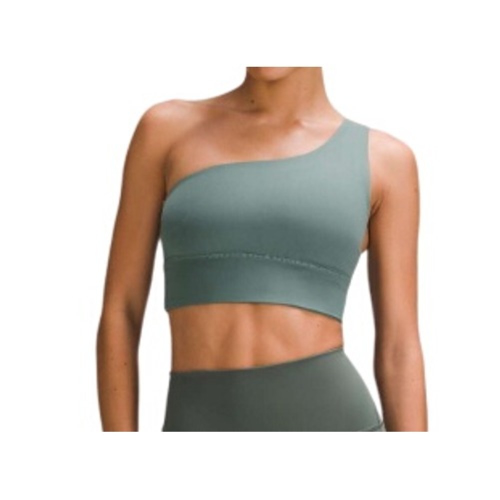 Lululemon Womens 8 Align Asymmetrical Bra Light Support C/D Cup in Medium Forest